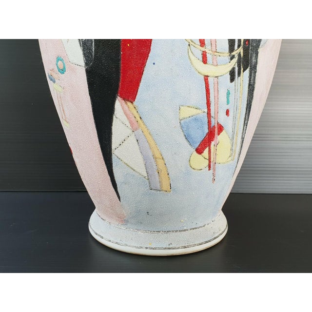 Vintage Italian Ceramic Vase, 1980s For Sale - Image 4 of 9