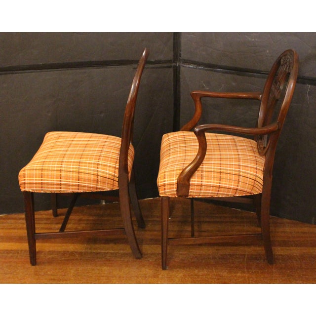Set of Eight C. 1860 George III Style English Dining Chairs For Sale In Raleigh - Image 6 of 7