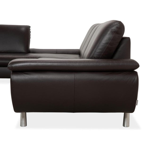 Loop Corner Sofa in Dark Brown Leather from Willi Schillig For Sale - Image 15 of 16