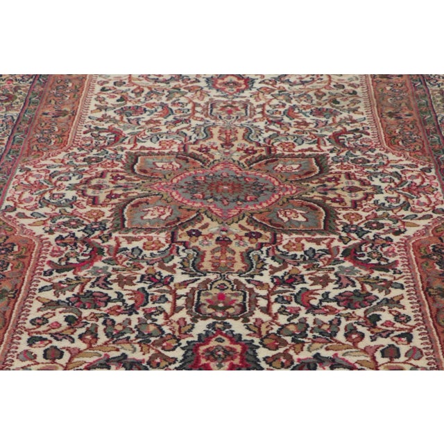 Mid 20th Century Small Vintage Persian Style Floral Rug, 03'02 X 05'04 For Sale - Image 4 of 9