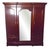 Antique English Mahogany Wardrobe with Central Mirror For Sale - Image 9 of 9