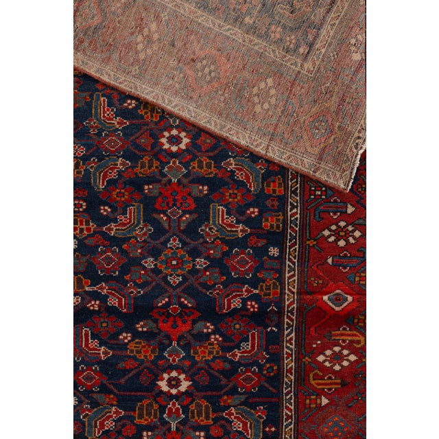 Antique Circa 1920 Red Malayer Hand Knotted Runner 3ft 2in X 19ft 11in For Sale - Image 14 of 16