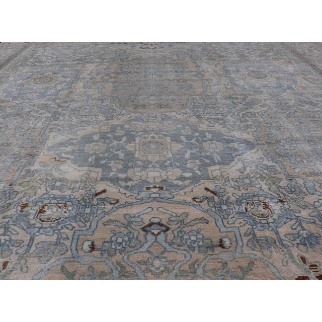 Tribal Antique Persian Bakhtiari Rug With All-Over Sub Floral Medallions & Geometrics 8'3 X 11'2 For Sale - Image 3 of 16