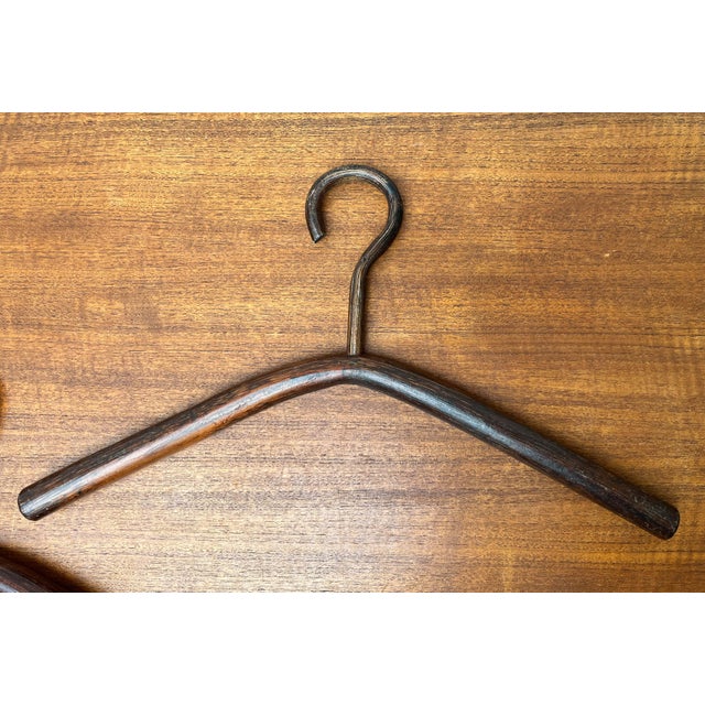 Vintage Wood Coat Hangers, 1970s, Set of 4 For Sale - Image 6 of 12