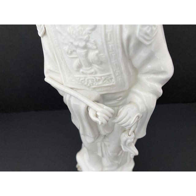 Early 20th C. Blanc DeChine Chinese Figurine-Immortal Taoist Male Statue Dehua Kilns in Fjjian China For Sale - Image 10 of 18