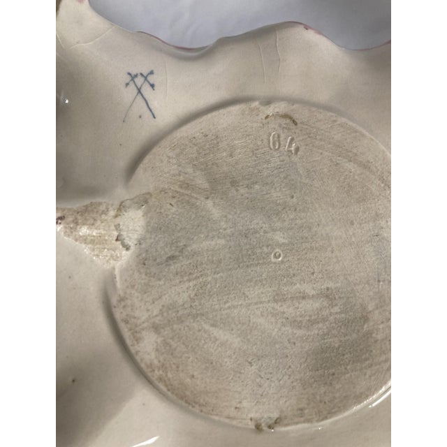 Antique Large French Pink Faience Sedan Chair Double Sword Mark For Sale - Image 16 of 16