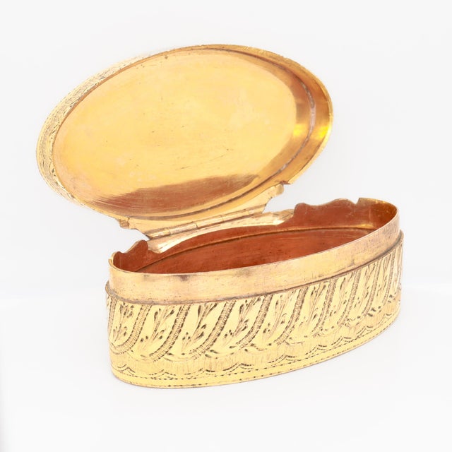 Historically Important Antique 19th C. Gilt Snuff Box for Hannah Crowninshield For Sale - Image 4 of 15
