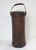 A vintage British thick leather fire / power bucket used today as a great umbrella stand or cane holder . With heavy strap...