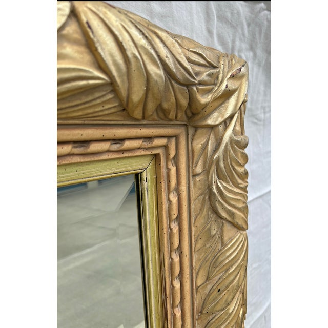 Gold Vintage Gold Neoclassical Style Wall Mirror For Sale - Image 8 of 12