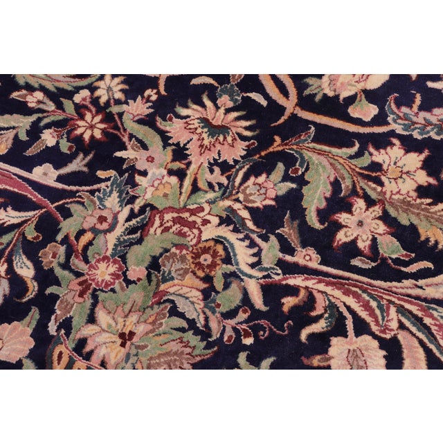 Shabby Chic Tamour Pak-Persian Blue/Red Wool Rug - 10'2'' X 14'1'' For Sale - Image 4 of 8