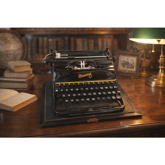 Industrial Vintage Rheinmetall Typewriter, 1940 For Sale - Image 3 of 7