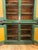 Early 20th Century Green Painted Two-Piece Folk Art Cupboard For Sale In Philadelphia - Image 6 of 12