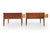 Mid-Century Modern Pair of Lane Tuxedo Walnut and Rosewood Inlaid Bowtie End Tables, Circa 1960s For Sale - Image 3 of 18