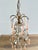 Venetian Style Beaded Brass Chandelier with Pink Murano Glass Drops, Italy, 1950s For Sale - Image 17 of 18