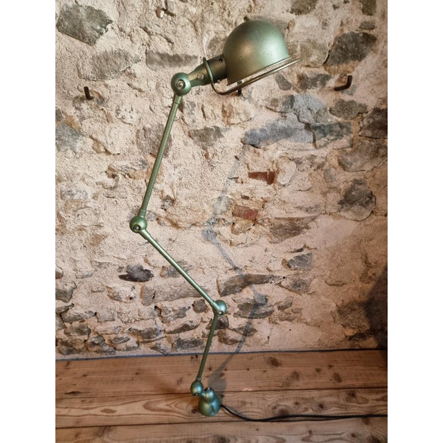 Vintage French Industrial Lamp in Green by Jean-Louis Domecq for Jieldé, 1960s For Sale - Image 14 of 18