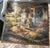 Leick End Table – Decoupaged Rustic Cabin top surface, complete with dog and rocking chair This beautiful Leick Furniture...