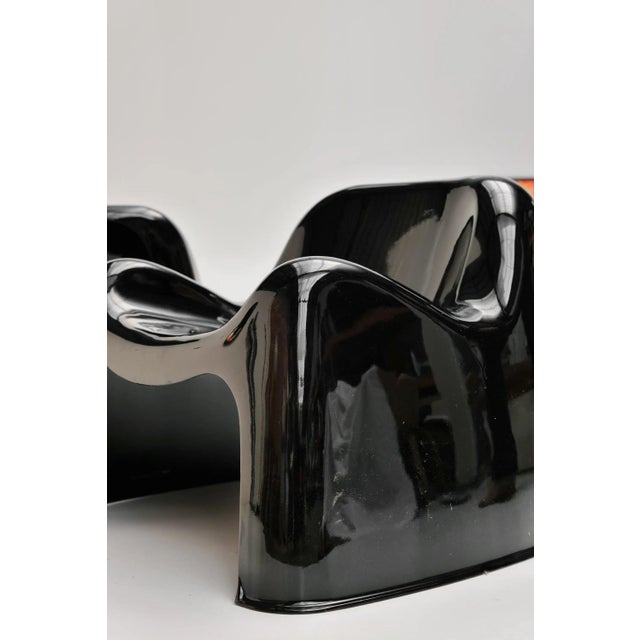 Toga Chairs in Black Fiberglass by Sergio Mazza for Artemide, 1980s, Set of 2 For Sale - Image 11 of 15