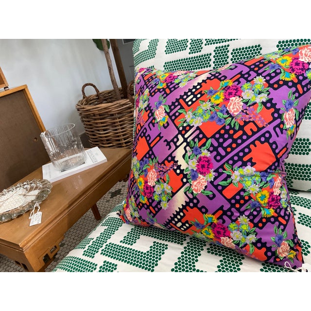 Make a statement with this pair of zany printed pillows! 2 available 22" square Cotton 95/5 Feather/Down Hidden Zipper...