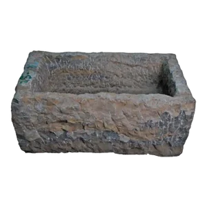20" Inch Long Hand Chiseled Stone Trough 24-18