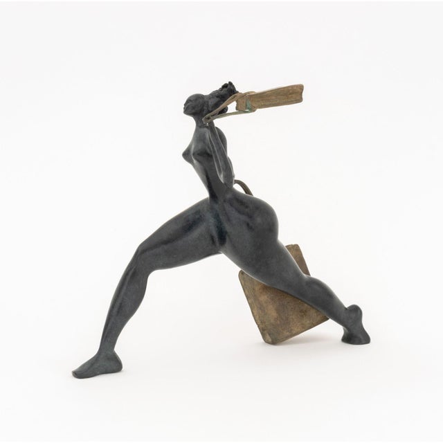 Francoise Abraham (French, b. 1962) "Shopping" Patinated and Gilt Bronze Sculpture, signed and &nbsp;numbered edition "4 /...