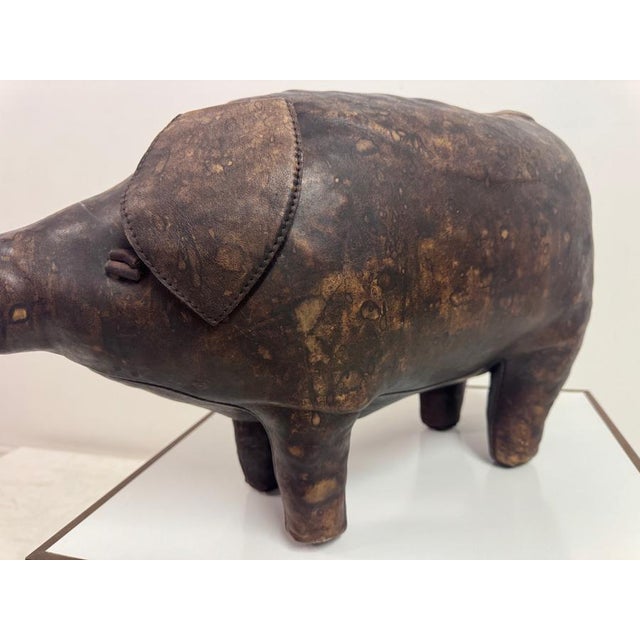 Vintage Leather Pig by Dimitri Omersa for Liberty and Abercrombie and Fitch, 1970s For Sale - Image 15 of 17