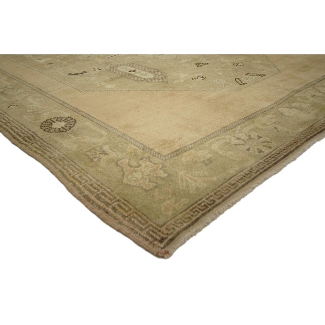 Contemporary Vintage Turkish Oushak Rug, 05'10 X 09'04 For Sale - Image 3 of 9