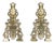 Early 20th-Century French Brass Fire Dogs, 1890s, Set of 2 For Sale