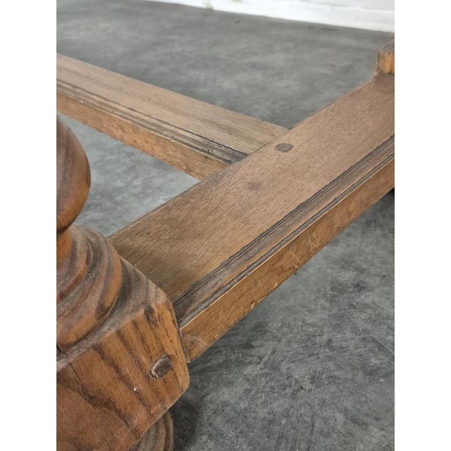 Louis XIII Style Farmhouse Table in Oak For Sale - Image 4 of 11
