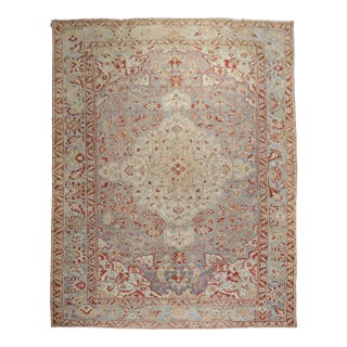 Early 20th Century Sky Blue Persian Bakhtiari Carpet - 10'8" x 14'2" For Sale