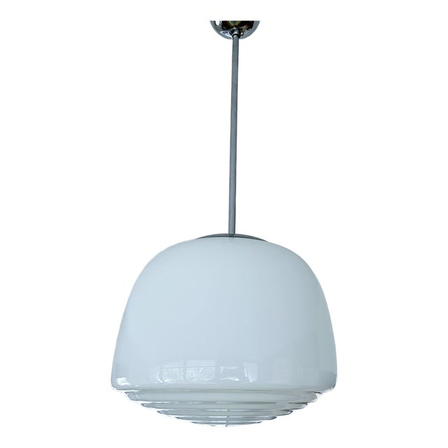 Art Deco Glass Pendant Light, 1930s For Sale