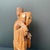 Chestnut Hand Carved Wood Happy Buddha Statue With Candle Holder For Sale - Image 8 of 12