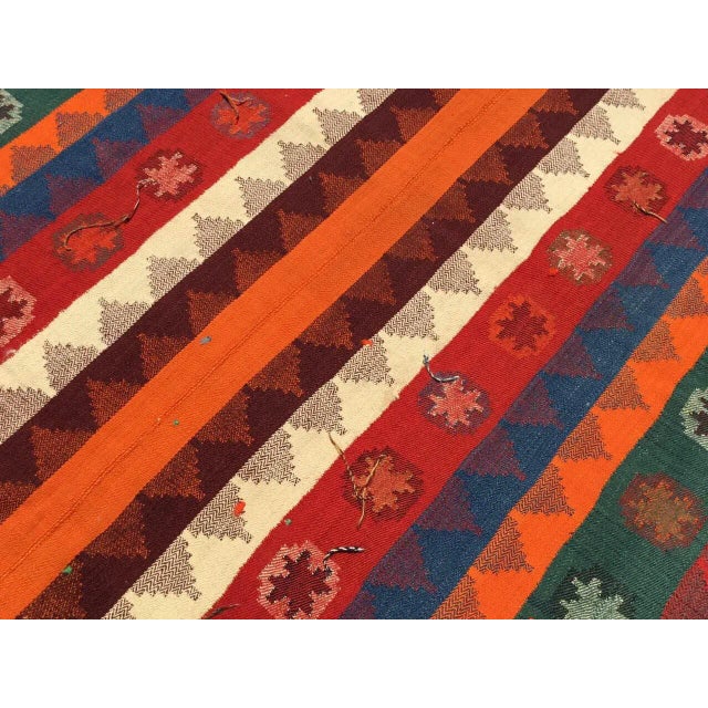 Textile Colorful Vintage Kilim Rug , X For Sale - Image 7 of 10