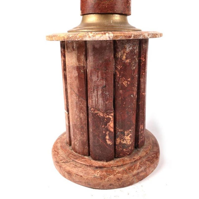 The marble is Rouge Griotte with a lovely red burgundy colour and cream swirls and grain : Grand tour display: marble and...