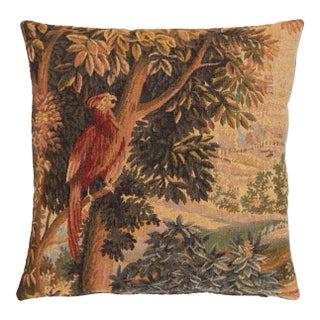 Verdure Parrot Woolblend Tapestry Cushion With Feather Filler - 46x46cm (18"x18") For Sale