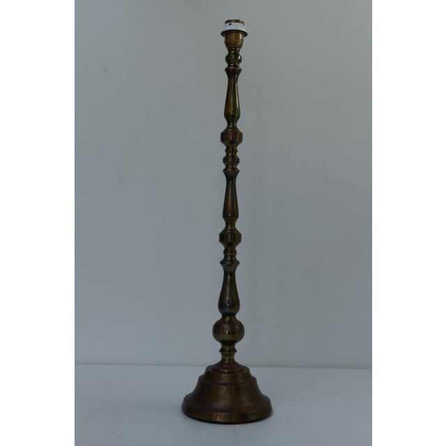 Tall Danish Brass Table Lamp, 1910s For Sale - Image 12 of 18