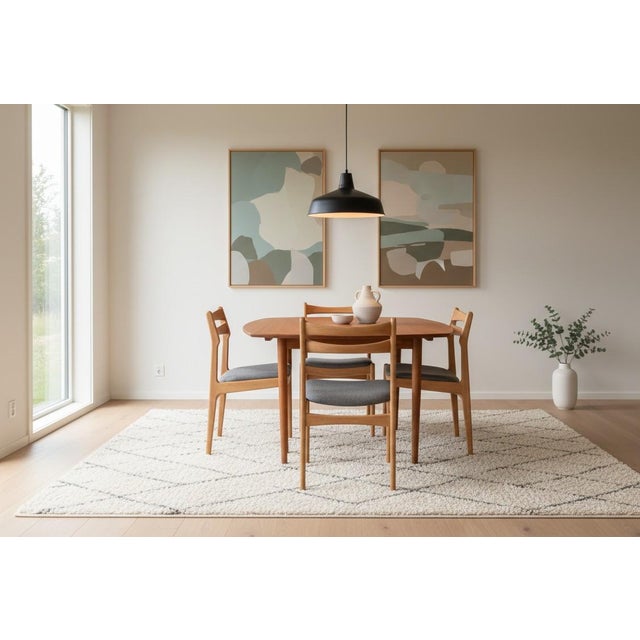Danish Oak Chair by Johannes Andersen for Vamo Sønderborg, 1960s, Set of 4 For Sale - Image 6 of 17