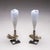 White Small Murano glass table lamps by AV Mazzega, Italy 1960s For Sale - Image 8 of 8