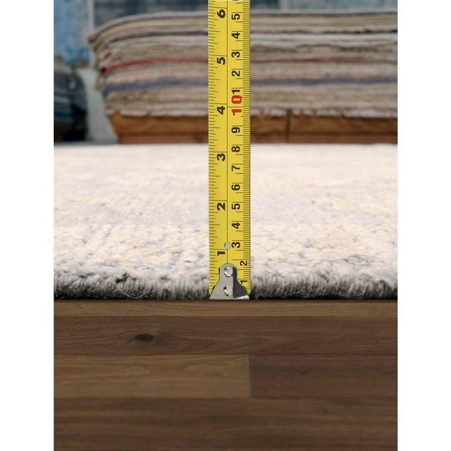 2010s Oushak Wool Grey Area Rug, 9' 1'' X 10' 3'' For Sale - Image 5 of 7