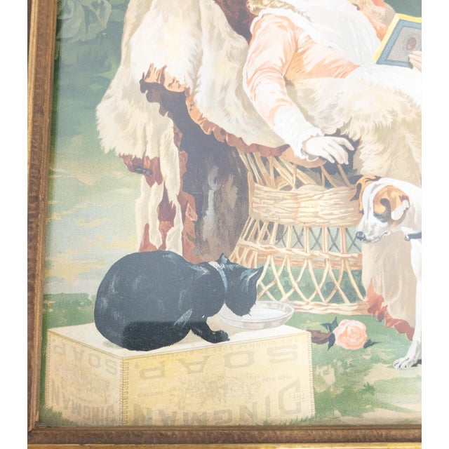 Late 19th Century 19th Century Chromolithograph Advertising Print for Dingman Soap For Sale - Image 5 of 8