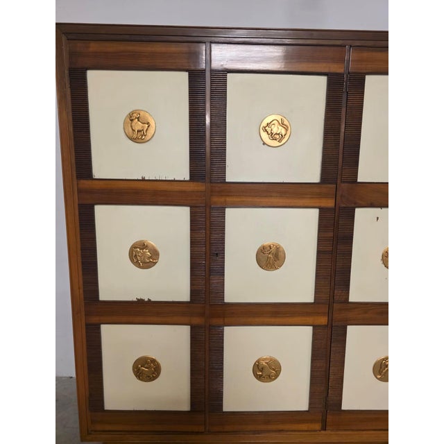 Art Deco Cabinet with Zodiac Signs, 1930s For Sale - Image 9 of 18