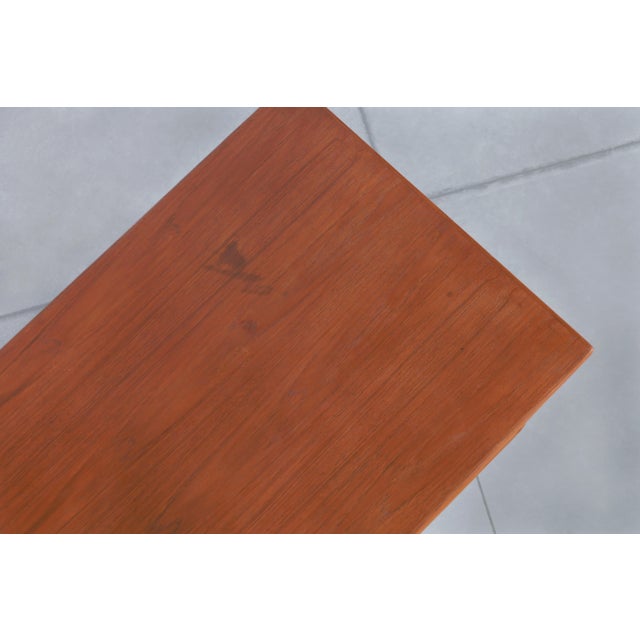 Danish Modern Executive Floating Top Teak Desk by Johannes Sorth For Sale - Image 14 of 14