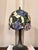 Vintage Tiffany Style Floral Stained Glass Accent Table Lamp With Tree Trunk Base For Sale - Image 6 of 10
