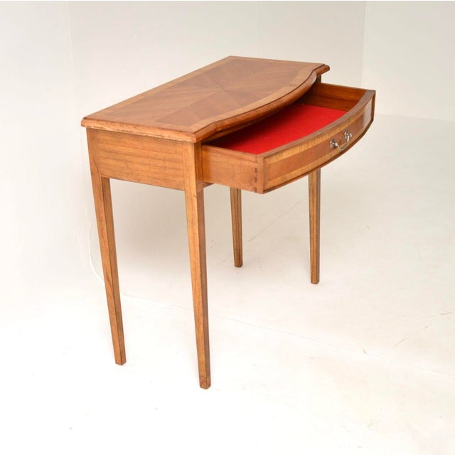 Inlaid Walnut Console or Side Table, 1950s For Sale - Image 4 of 10