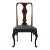 Hickory Chair Co. Solid Mahogany Traditional Style Dining Side Chair W. Studded Blue Leather - Amber Finish - 1817-02 For Sale