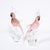 Rose Pair of Mid-Century Hand-Blown Murano Rose Hued Cockateel Sculptures W/ 24k Gold For Sale - Image 8 of 13