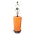 Late 20th Century Robert Abbey Orange Ceramic Table Lamp With Wooden Base and Finial For Sale