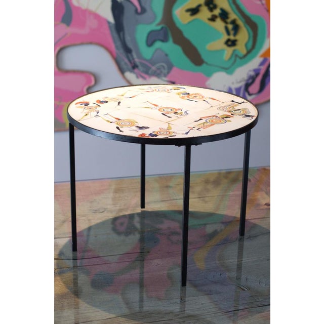 Circular coffee table decor of warriors from the 1960s by Roger Capron. This piece has an attribution mark, I am sure that...
