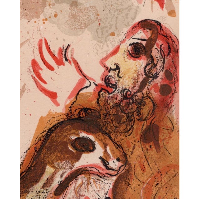 Marc Chagall, Rachel Dérobe les Idoles de son Père (Rachel Steals Her Father's Household Gods), 1960, Original Lithograph For Sale - Image 4 of 8