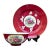 19th Century Imperial Gardner Porcelain Claret Red Floral Plate & Piala Bowl - Set of 2 For Sale
