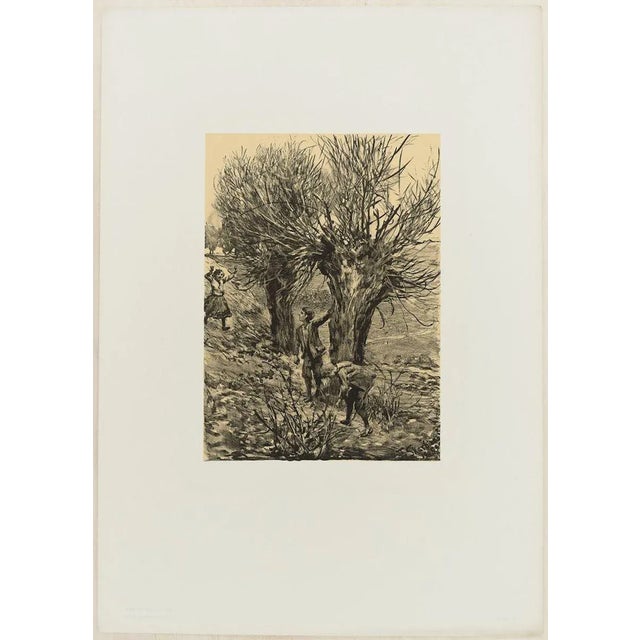 Spielende Kinder is a black and white lithograph on ivory-colored tessue paper applied on paper, realized in 1905 by the...